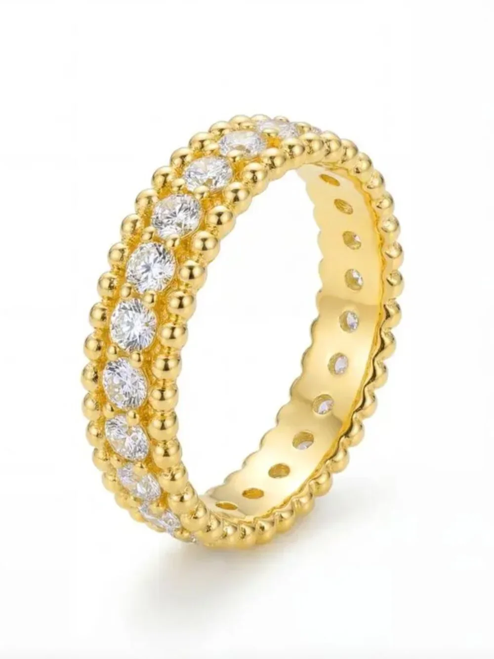 NEW 18k Yellow Gold Diamond Eternity Ring Band_4